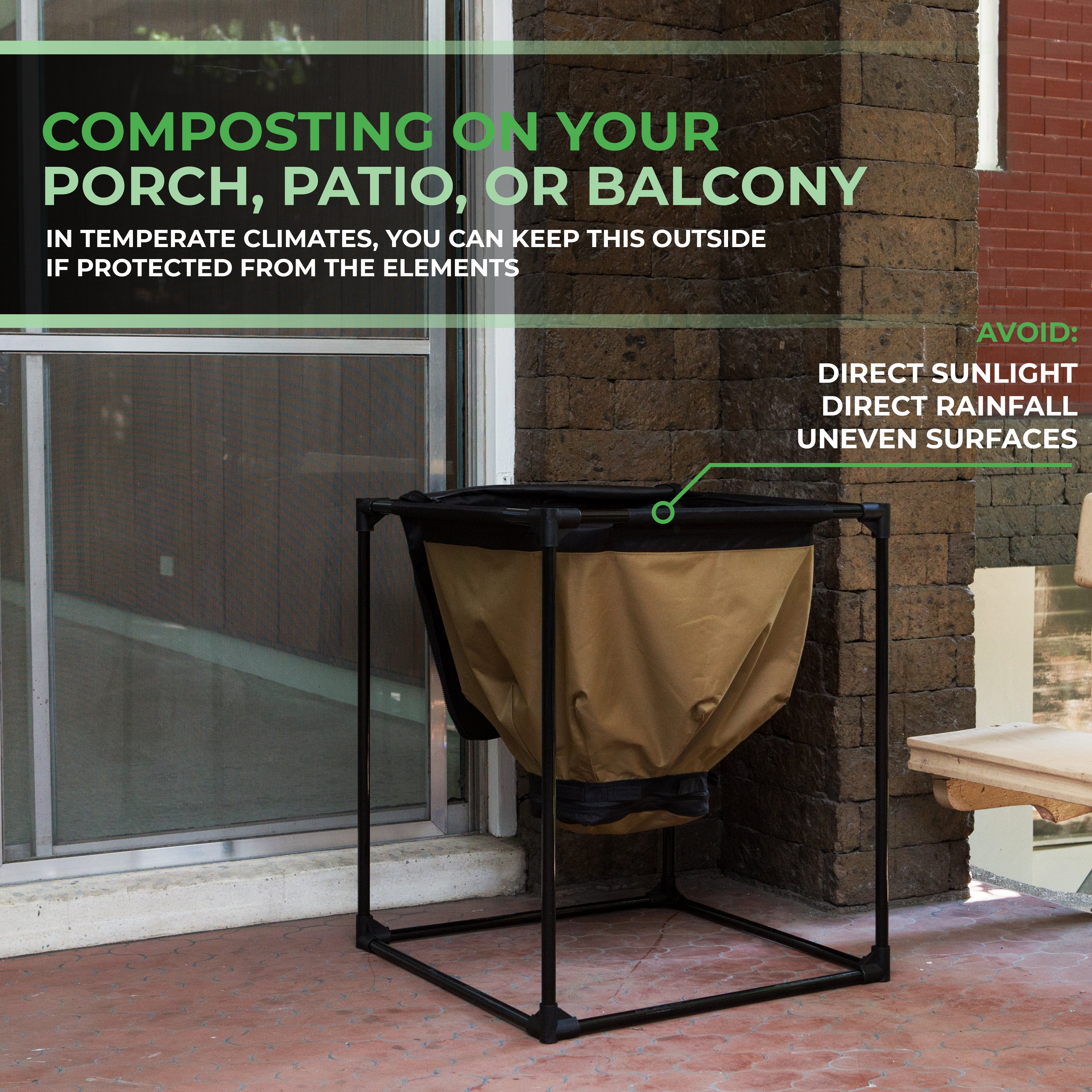 Urban Worm Bag - Large Indoor/Outdoor Worm Composter. Free